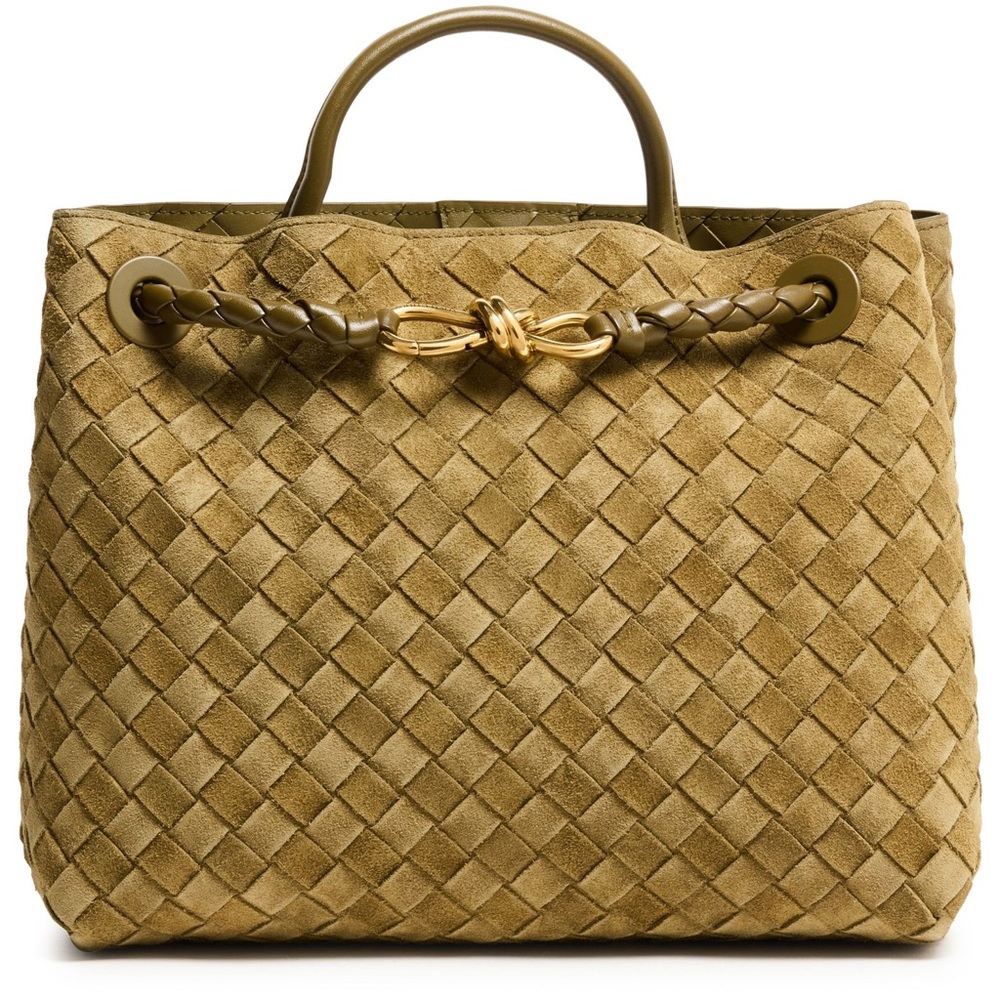 New Bottega Veneta Andiamo Medium Suede Leather Tote